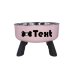 Personalized Stainless Steel Elevated Dog Bowl | Neck Protection & Anti-Slip
