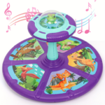 Musical Sit and Spin Toy with LED Lights for Toddlers 18M+ - Dinosaurs