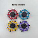 12-Pack Transforming Fidget Spinners – DIY Robot Toys for Kids - 12pcs