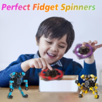 12-Pack Transforming Fidget Spinners – DIY Robot Toys for Kids