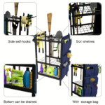 Heavy-Duty Metal Garden Tool Organizer – Holds 35 Long-Handled Tools