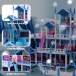 4-Story Dollhouse Playset with 4 Dolls & Furniture for Kids