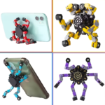 12-Pack Transforming Fidget Spinners – DIY Robot Toys for Kids