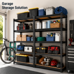 72&quote;H Heavy-Duty 5-Tier Garage Shelving Unit – Metal Storage Rack