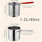 Stainless Steel Mini Deep Fryer Pot with Filter Rack