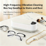 Portable Ultrasonic Jewelry Cleaner – Rechargeable USB Glasses & Watch Washer - Creamy-white