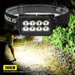 Super Bright Rechargeable LED Headlamp – 6 Modes & 120° Tilt