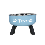 Personalized Stainless Steel Elevated Dog Bowl | Neck Protection & Anti-Slip