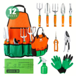 12-Piece Aluminum Garden Tool Set with Canvas Storage Apron