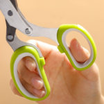 5-Blade Stainless Steel Herb & Scallion Scissors with Cleaning Comb