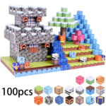 100-Piece Magnetic Building Blocks Set for Kids - ice and snow