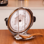 Stainless Steel Pot Lid Holder & Spoon Rest with Drain Tray