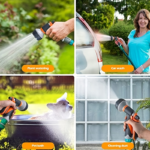 Heavy-Duty Garden Hose Nozzle – 8-Pattern Spray Nozzle