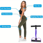 6-Tube Resistance Band Pedal Puller for Ab Workout & Home Gym
