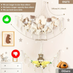 Extra Large Plush Toy Mesh Hammock – Stuffed Animal Storage Net