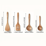 10-Piece Natural Wooden Kitchen Utensil Set – Non-Stick Cooking Spoons