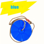 Octagonal Petal Disc Swing with Heavy-Duty Rope for Kids - Blue