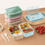 Partitioned Thermal Bento Lunch Box – Microwavable Food Container 4 Colors