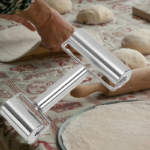 Stainless Steel Double-Head Rolling Pin – Non-Stick T-Bar Dough Roller