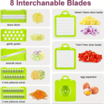 Vegetable Chopper 14-in-1 Multifunctional Vegetable Chopper with Built-In Container - Easy Clean, Dishwasher Safe Kitchen Gadget for Efficient Meal Prep