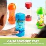 4-Pack Sensory Fidget Tube Toys for Kids & Autism Relief