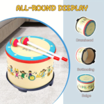 8-Inch Floor Tom Drum with 2 Mallets – Kids Percussion Instrument