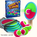 Toss and Catch Ball Game Set with 2 Paddles & 1 Ball