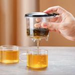 25 oz Glass Press Teapot with One-Touch Tea Separator