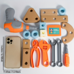 Kids Toy Tool Box Set with Electric Drill & Screws for STEM Play