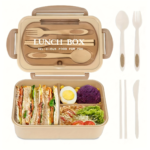 Partitioned Thermal Bento Lunch Box – Microwavable Food Container 4 Colors