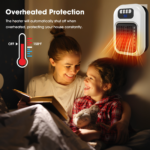420W Wall Outlet Electric Space Heater with Thermostat
