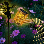 Solar Watering Can Lights Outdoor – Metal Garden Fairy Lantern