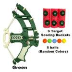 Kids Soft Foam Ball Shooting Toy Set – Safe Blaster Game for Ages 3+ - Dark Green Bow And Arrow
