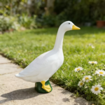 22.5-inch Large Modern White Crane Statue - Elegant Plastic Goose Sculpture Suitable for Outdoor/ Decor, Garden Ornament, Christmas Decoration, Figurine for, Balcony, Entryway with Stable Base