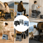 330 lbs Heavy-Duty Portable Folding Stool – Compact Plastic Seat