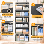 Over-the-Door Hanging Storage Organizer with Clear Windows