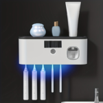 Smart Wall-Mount Toothbrush Holder & Auto Toothpaste Dispenser USB