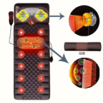 Full Body Heating Massager Mat with Neck & Foot Massagers - Brown (without leg massager)