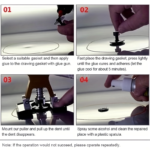 Paintless Dent Repair Kit, Includes a Dent Repair Tool Set and a Golden Tool Lifter, Equipped with 20 Dent Pull Tabs, Suitable for Repairing Car Body Dents Caused by Hail and Other Metal Surface Issues