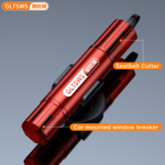 2-in-1 Emergency Car Safety Hammer & Seatbelt Cutter - Red
