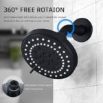 High-Pressure Rainfall Shower Head – 5-Spray Mode Handheld/Fixed
