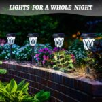 10-Pack Solar LED Garden Stake Lights – Cross Grid Landscape Decor