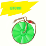 Octagonal Petal Disc Swing with Heavy-Duty Rope for Kids - Green