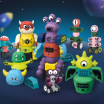 Magnetic Robot Stacking Toys for Kids with Storage Box