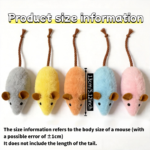 3-Pack Interactive Plush Mouse & Fish Bone Cat Toys with Squeaker - Built-in Bell / 3 pieces in random colors