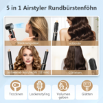 5-in-1 Hot Air Styler & Hair Dryer Brush with Auto Curler
