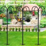 Heavy-Duty Adjustable Shepherd Hook – 4 Hooks & Anti-Tip Base