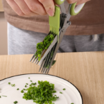 5-Blade Stainless Steel Herb & Scallion Scissors with Cleaning Comb