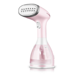 Portable Handheld Garment Steamer for Clothes & Fabrics - Clear Pink