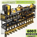 Heavy-Duty Wall-Mount Power Tool Organizer – Iron Storage Rack